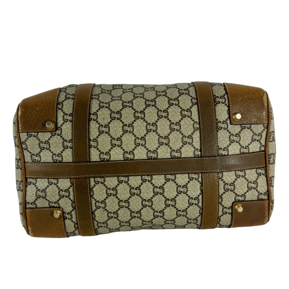 GUCCI Plus Beige Canvas/Tan Leather GG Monogram Boston Satchel Authenticated - Picture 7 of 16